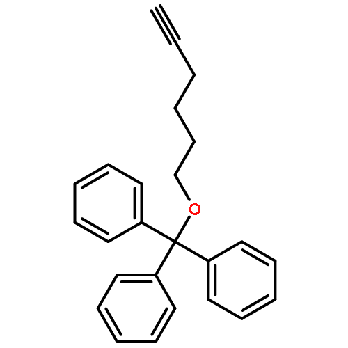 Benzene, 1,1',1''-[(5-hexynyloxy)methylidyne]tris-