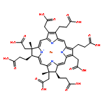 Ferrate(8-),[(12S,13S,17S,18S)-2,8,13,18-tetrakis(carboxymethyl)-12,13,17,18-tetrahydro-13,18-dimethyl-21H,22H-porphine-3,7,12,17-tetrapropanoato(10-)-kN21,kN22,kN23,kN24]-, hydrogen (1:8), (SP-4-2)-