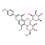 4H-1-Benzopyran-4-one,6-[2-O-(6-deoxy-a-L-mannopyranosyl)-b-D-glucopyranosyl]-5-hydroxy-7-methoxy-2-(4-methoxyphenyl)-