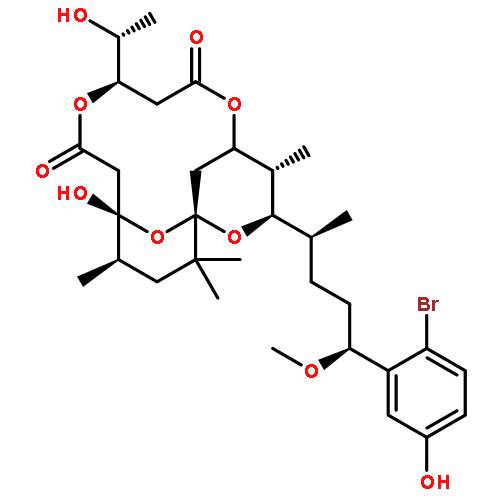 2,6,10,17-Tetraoxatricyclo[11.3.1.11,5]octadecane-7,11-dione,3-[(1S,4S)-4-(2-bromo-5-hydroxyphenyl)-4-methoxy-1-methylbutyl]-13-hydroxy-9-[(1R)-1-hydroxyethyl]-4,14,16,16-tetramethyl-,(1S,3R,4S,5S,9R,13S,14R)-