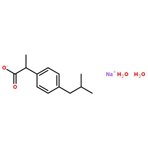 Benzeneacetic acid, a-methyl-4-(2-methylpropyl)-, sodium salt,dihydrate