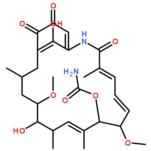 13,22-dihydroxy-8,14-dimethoxy-4,10,12,16-tetramethyl-3,19,20-trioxo-2-azabicyclo[16.3.1]docosa-1(21),4,6,10,18(22)-pentaen-9-yl carbamate