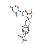 PHOSPHORIC ACID, BIS[[4-(ACETYLOXY)PHENYL]METHYL][(2S,5R)-5-(3,4-DIHYDRO-5-METHYL-2,4-DIOXO-1(2H)-PYRIMIDINYL)-2,5-DIHYDRO-2-FURANYL]METHYL ESTER