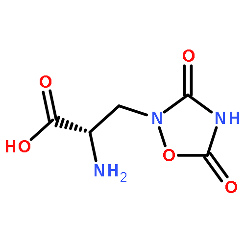 1,2,4-Oxadiazolidine-2-propanoicacid, a-amino-3,5-dioxo-, (aS)-