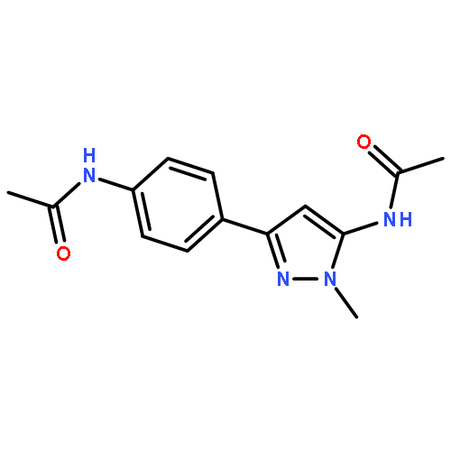 N-{4-[5-(acetylamino)-1-methyl-1H-pyrazol-3-yl]phenyl}acetamide