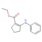 1-Cyclopentene-1-carboxylic acid, 2-(phenylamino)-, ethyl ester