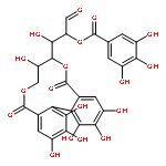 1-(1,2,3,8,13,14,15-heptahydroxy-5,11-dioxo-5,8,9,11-tetrahydro-7H-dibenzo[g,i][1,5]dioxacycloundecin-7-yl)-1-hydroxy-3-oxopropan-2-yl 3,4,5-trihydroxybenzoate