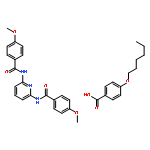 Benzoic acid, 4-(hexyloxy)-, compd. withN,N'-2,6-pyridinediylbis[4-methoxybenzamide] (1:1)