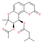 Butanoic acid,3-methyl-,(9R,10R)-9-(acetyloxy)-9,10-dihydro-8,8-dimethyl-2-oxo-2H,8H-benzo[1,2-b:3,4-b']dipyran-10-ylester