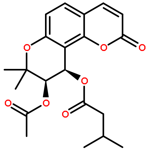 Butanoic acid,3-methyl-,(9R,10R)-9-(acetyloxy)-9,10-dihydro-8,8-dimethyl-2-oxo-2H,8H-benzo[1,2-b:3,4-b']dipyran-10-ylester