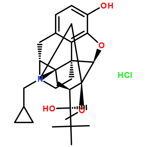 6,14-Ethenomorphinan-7-methanol,17-(cyclopropylmethyl)-a-(1,1-dimethylethyl)-4,5-epoxy-18,19-dihydro-3-hydroxy-6-methoxy-a-methyl-, hydrochloride (1:1)