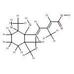 (2E,4E)-1',2'-dihydroxy-1',2'-dihydro-beta-ionylidene acetic acid