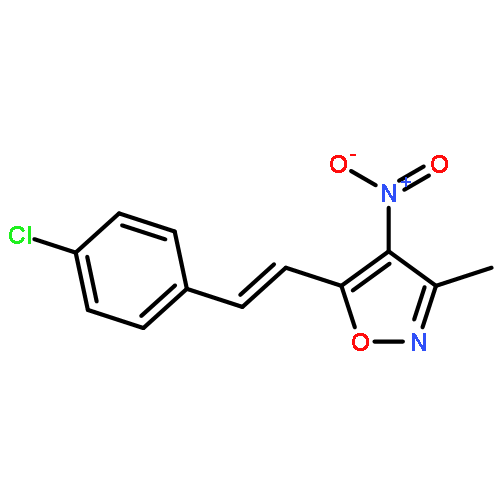 Isoxazole, 5-[2-(4-chlorophenyl)ethenyl]-3-methyl-4-nitro-