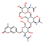 4-METHYLUMBELLIFERYL-N,N',N''-TRIACETYL-BETA-CHITOTRIOSIDE