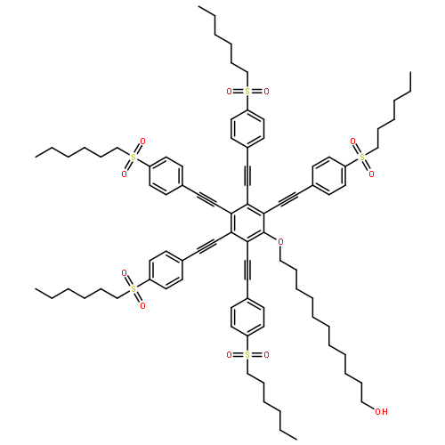 1-UNDECANOL, 11-[PENTAKIS[[4-(HEXYLSULFONYL)PHENYL]ETHYNYL]PHENOXY]-