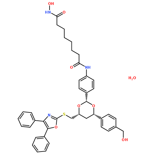 Octanediamide,N-[4-[(2R,4R,6S)-4-[[(4,5-diphenyl-2-oxazolyl)thio]methyl]-6-[4-(hydroxymethyl)phenyl]-1,3-dioxan-2-yl]phenyl]-N'-hydroxy-, rel-