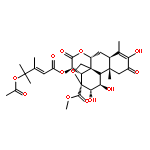 methyl (11beta,12alpha,13beta,15beta)-15-{[(2E)-4-(acetyloxy)-3,4-dimethylpent-2-enoyl]oxy}-3,11,12-trihydroxy-2,16-dioxo-13,20-epoxypicras-3-en-21-oate