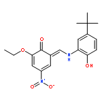 (6E)-6-{[(5-tert-butyl-2-hydroxyphenyl)amino]methylidene}-2-ethoxy-4-nitrocyclohexa-2,4-dien-1-one