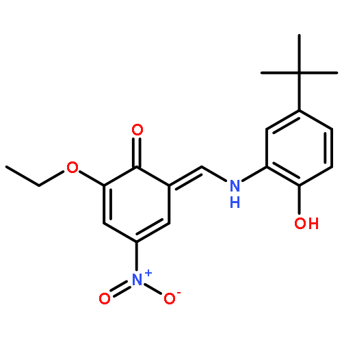 (6E)-6-{[(5-tert-butyl-2-hydroxyphenyl)amino]methylidene}-2-ethoxy-4-nitrocyclohexa-2,4-dien-1-one