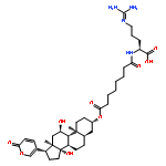 (3beta,5beta,11alpha)-3-{[8-({(1R)-1-carboxy-4-[(diaminomethylidene)amino]butyl}amino)-8-oxooctanoyl]oxy}-11,14-dihydroxybufa-20,22-dienolide