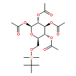 6-O-(tert.-Butyldimethylsilyl)-1,2,3,4-tetra-O-acetyl-β-D-glucopyranose