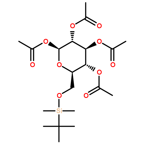 6-O-(tert.-Butyldimethylsilyl)-1,2,3,4-tetra-O-acetyl-β-D-glucopyranose