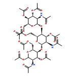 O-3,4,6-Tri-O-acetyl-2-(acetylamino)-2-deoxy-b-D-glucopyranosyl-(1-4)-O-3,6-di-O-acetyl-2-(acetylamino)-2-deoxy-b-D-glucopyranosyl-(1-4)-2-(acetylamino)-2-deoxy-1,3,6-triacetate-a-D-glucopyranose