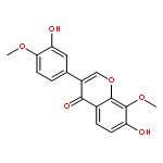 4H-1-Benzopyran-4-one,7-hydroxy-3-(3-hydroxy-4-methoxyphenyl)-8-methoxy-