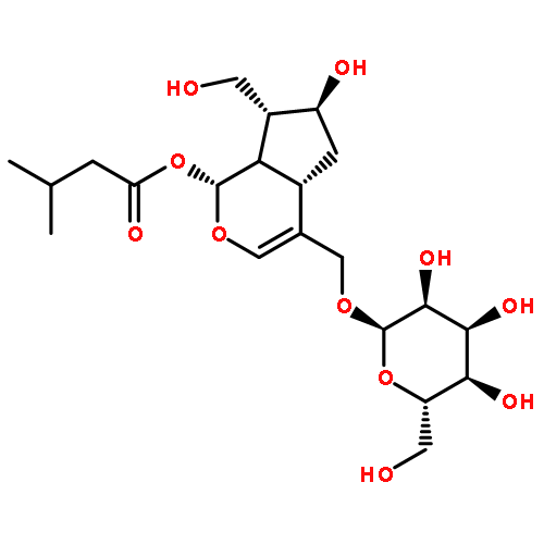 b-D-Glucopyranoside,[(1S,4aS,6S,7S,7aS)-1,4a,5,6,7,7a-hexahydro-6-hydroxy-7-(hydroxymethyl)-1-(3-methyl-1-oxobutoxy)cyclopenta[c]pyran-4-yl]methyl