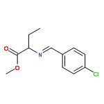 Butanoic acid, 2-[[(4-chlorophenyl)methylene]amino]-, methyl ester