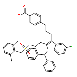 Benzoic acid,4-[3-[5-chloro-2-[2-[[[(2,6-dimethylphenyl)methyl]sulfonyl]amino]ethyl]-1-(diphenylmethyl)-1H-indol-3-yl]propyl]-