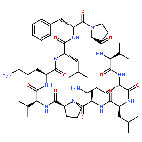 Cyclo(D-alanyl-L-prolyl-L-valyl-L-ornithyl-L-leucyl-D-phenylalanyl-L-prolyl-L-v
alyl-L-ornithyl-L-leucyl)