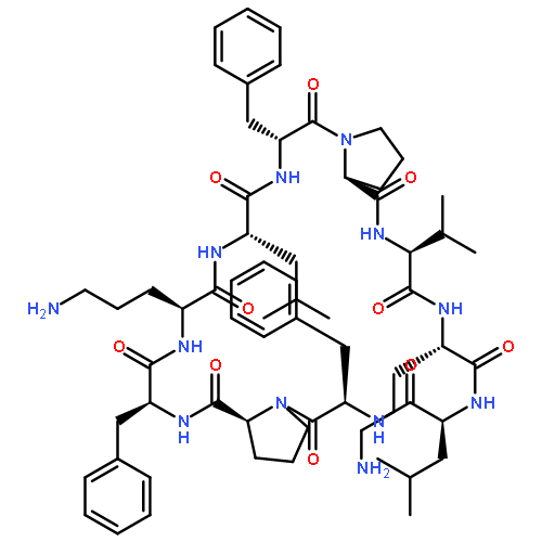 Cyclo(L-leucyl-D-phenylalanyl-L-prolyl-L-phenylalanyl-L-ornithyl-L-leucyl-D-p
henylalanyl-L-prolyl-L-valyl-L-ornithyl)