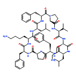 CYCLO(L-LEUCYL-D-PHENYLALANYL-L-PROLYL-L-PHENYLALANYL-L-LYSYL-L-LEUCYL-D-PHENYLALANYL-L-PROLYL-L-VALYL-L-ORNITHYL)