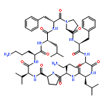 Cyclo(D-alanyl-L-prolyl-L-valyl-L-ornithyl-L-leucyl-D-phenylalanyl-L-prolyl-L-p
henylalanyl-L-ornithyl-L-leucyl)