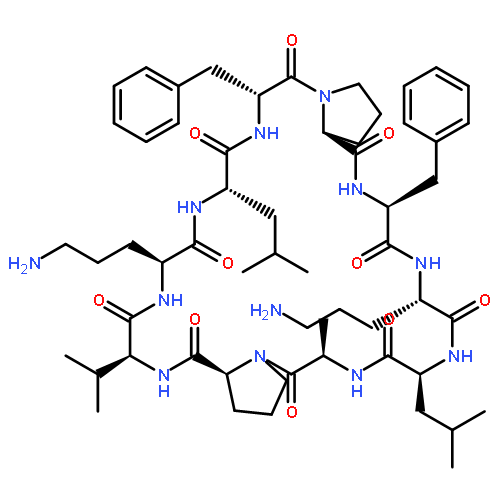 Cyclo(D-alanyl-L-prolyl-L-valyl-L-ornithyl-L-leucyl-D-phenylalanyl-L-prolyl-L-p
henylalanyl-L-ornithyl-L-leucyl)