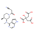 1-Piperidinepropanenitrile, 4-methyl-3-(methyl-7H-pyrrolo[2,3-d]pyrimidin-4-ylamino)-β-oxo-, (3R,4R)-, 2-hydroxy-1,2,3-propanetricarboxylate (1:1)