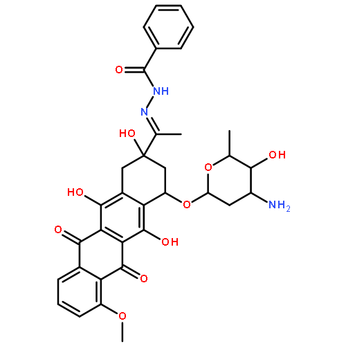 N-[(e)-1-[(2s,4s)-4-(4-amino-5-hydroxy-6-methyloxan-2-yl)oxy-2,5,12-trihydroxy-7-methoxy-6,11-dioxo-3,4-dihydro-1h-tetracen-2-yl]ethylideneamino]benzamide