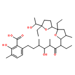 6-[(3r,4s,5s,7r)-7-[(2s,3s,5s)-5-ethyl-5-[(2r,5s)-5-ethyl-5-[(1r)-1-hydroxyethyl]oxolan-2-yl]-3-methyloxolan-2-yl]-4-hydroxy-3,5-dimethyl-6-oxononyl]-2-hydroxy-3-methylbenzoic Acid