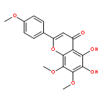 4H-1-Benzopyran-4-one,5,6-dihydroxy-7,8-dimethoxy-2-(4-methoxyphenyl)-