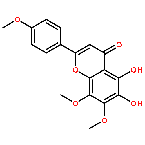 4H-1-Benzopyran-4-one,5,6-dihydroxy-7,8-dimethoxy-2-(4-methoxyphenyl)-