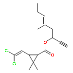 Cyclopropanecarboxylicacid, 3-(2,2-dichloroethenyl)-2,2-dimethyl-, 1-ethynyl-2-methyl-2-penten-1-ylester