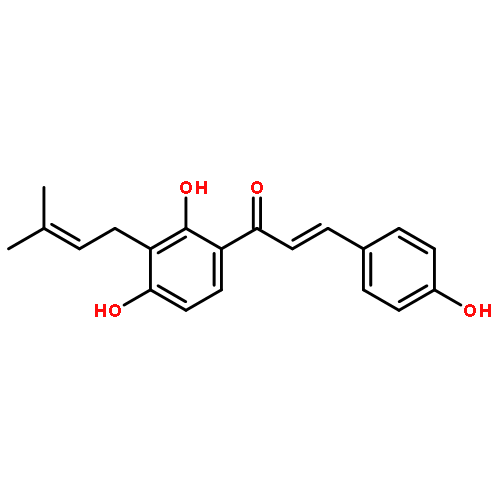 2-Propen-1-one,1-[2,4-dihydroxy-3-(3-methyl-2-butenyl)phenyl]-3-(4-hydroxyphenyl)-