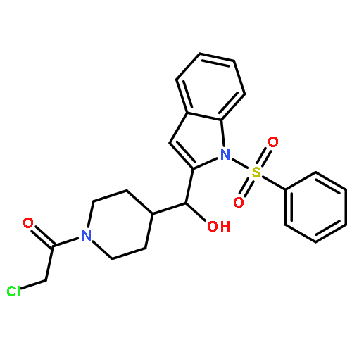 2-chloro-1-(4-{hydroxy[1-(phenylsulfonyl)-1H-indol-2-yl]methyl}piperidin-1-yl)ethanone