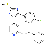  (2-Pyridinamine,4-[5-(4-fluorophenyl)-2-(methylthio)-1H-imidazol-4-yl]-N-(1-phenylethyl)- )