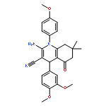 2-amino-4-(3,4-dimethoxyphenyl)-1-(4-methoxyphenyl)-7,7-dimethyl-5-oxo-1,4,5,6,7,8-hexahydroquinoline-3-carbonitrile