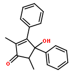 4-hydroxy-2,5-dimethyl-3,4-diphenylcyclopent-2-en-1-one