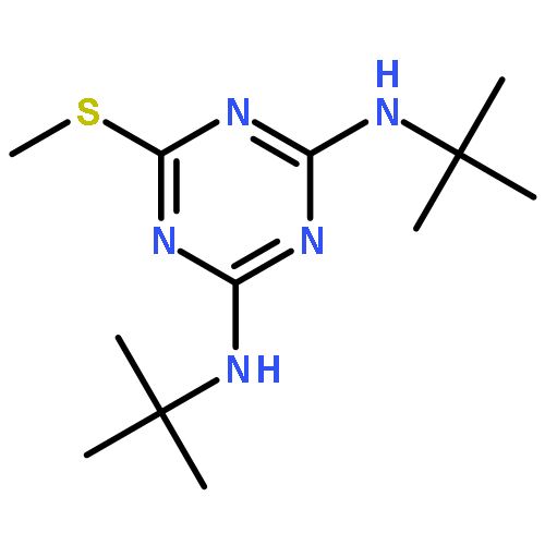 N,N'-BIS(2-METHYL-2-PROPANYL)-6-(METHYLSULFANYL)-1,3,5-TRIAZINE-2,4-DIAMINE