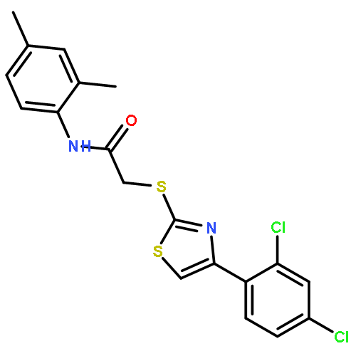 2-{[4-(2,4-dichlorophenyl)-1,3-thiazol-2-yl]sulfanyl}-N-(2,4-dimethylphenyl)acetamide