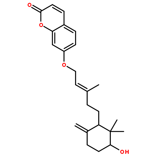 7-({(2E)-5-[(1S,3R)-3-hydroxy-2,2-dimethyl-6-methylidenecyclohexyl]-3-methylpent-2-en-1-yl}oxy)-2H-chromen-2-one